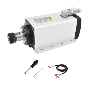 厂家直销 6KW ER32 方型风冷主轴 220V/380V 高性能高精度CNC木工金属雕刻机高转速电机