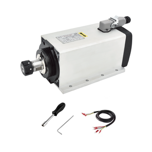 厂家直销 4.5KW ER25 方型风冷主轴 220V/380V 高性能高精度CNC木工金属雕刻机高转速电机