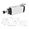 厂家直销 3KW ER20 方型风冷主轴（不带边） 220V/380V 高性能高精度CNC木工金属雕刻机高转速电机