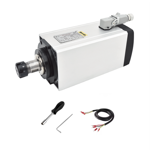 厂家直销 4.5KW ER25 方型风冷主轴（不带边） 220V/380V 高性能高精度CNC木工金属雕刻机高转速电机