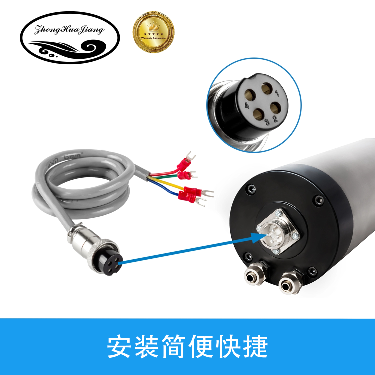厂家直销 0.8KW ER11 65mm 水冷主轴110V/220V 高性能高精度CNC木工金属雕刻机高转速电机