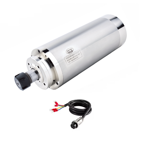 厂家直销 5.5KW ER25 125mm 水冷主轴220V/380V 高性能高精度CNC木工金属雕刻机高转速电机