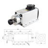 厂家直销 4KW ER25 方型风冷主轴 220V/380V 高性能高精度CNC木工金属雕刻机高转速电机