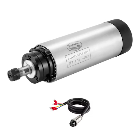 厂家直销 0.8KW ER11 65mm 风冷主轴110V/220V 高性能高精度CNC木工金属雕刻机高转速电机
