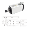 厂家直销 4.5KW ER25 方型风冷主轴（不带边） 220V/380V 高性能高精度CNC木工金属雕刻机高转速电机