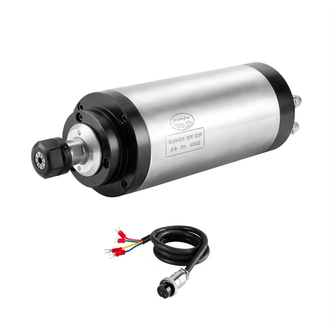 厂家直销 3KW ER20 100mm 水冷主轴110V/220V 高性能高精度CNC木工金属雕刻机高转速电机