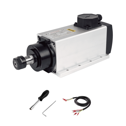 厂家直销 3KW ER20 方型风冷主轴 110V/220V 高性能高精度CNC木工金属雕刻机高转速电机